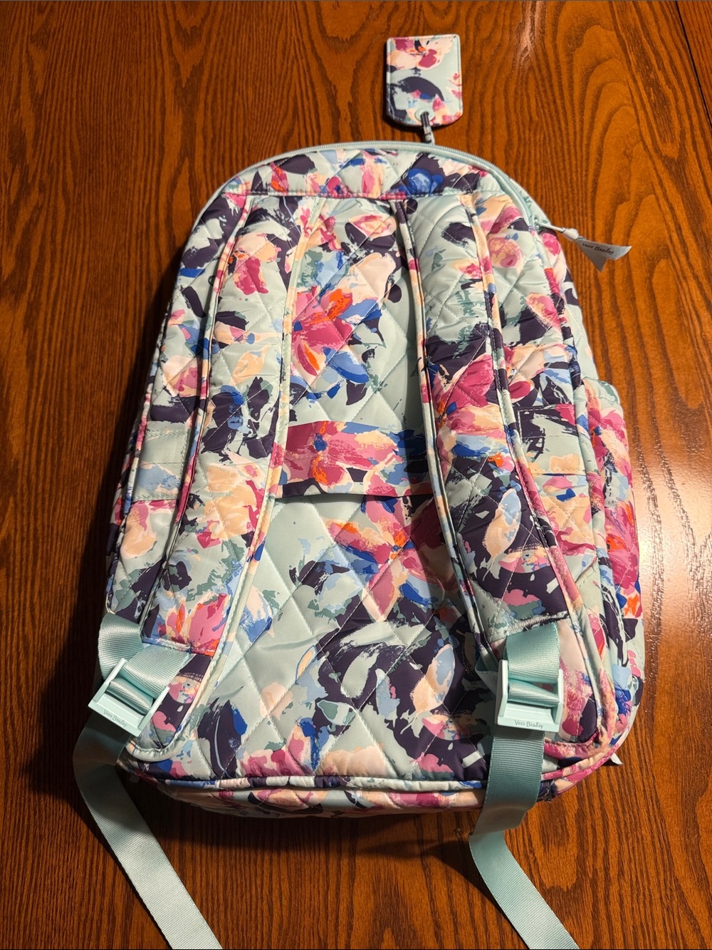 Vera Bradley Quilted Backpack in Pastel Multi Floral - Picture 7 of 8